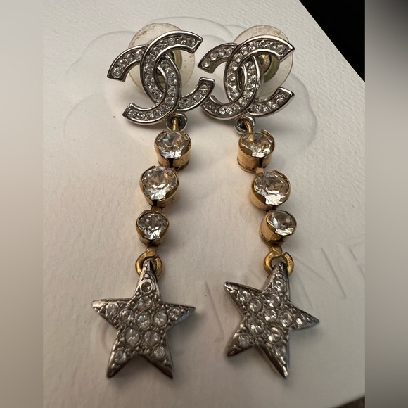 Authentic Chanel dangling earrings 20A. Full set- receipt, box, camellia, etc. - Picture 5 of 5